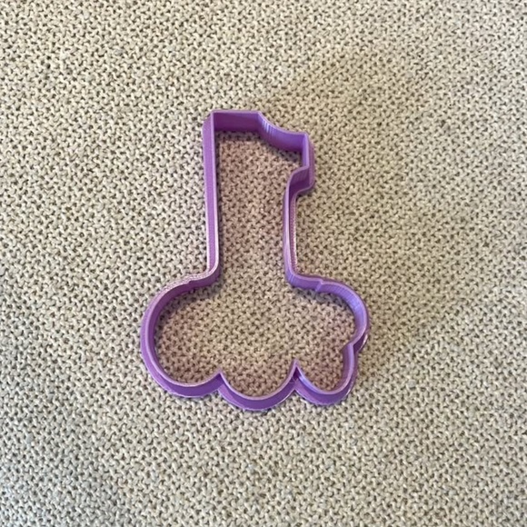 Number One 4.25” Cookie Cutter with space for Scripted Hand Lettering - Picture 4 of 4